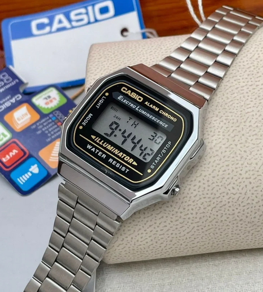 Prime Go - Classic Silver Metallic Digital Watch