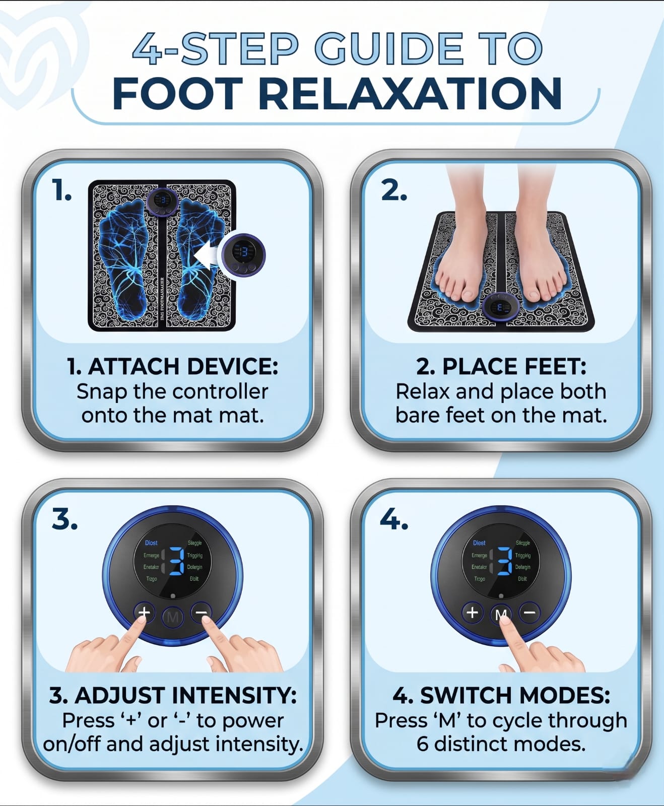 Prime Go PulseRelief - Smart EMS Foot massager Mat